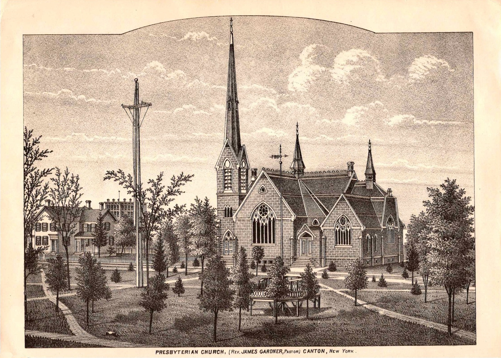 Historical Church Drawing